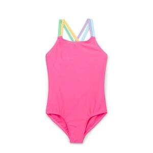 Wonder Nation Kids Pink and Blue One Piece Swimsuit